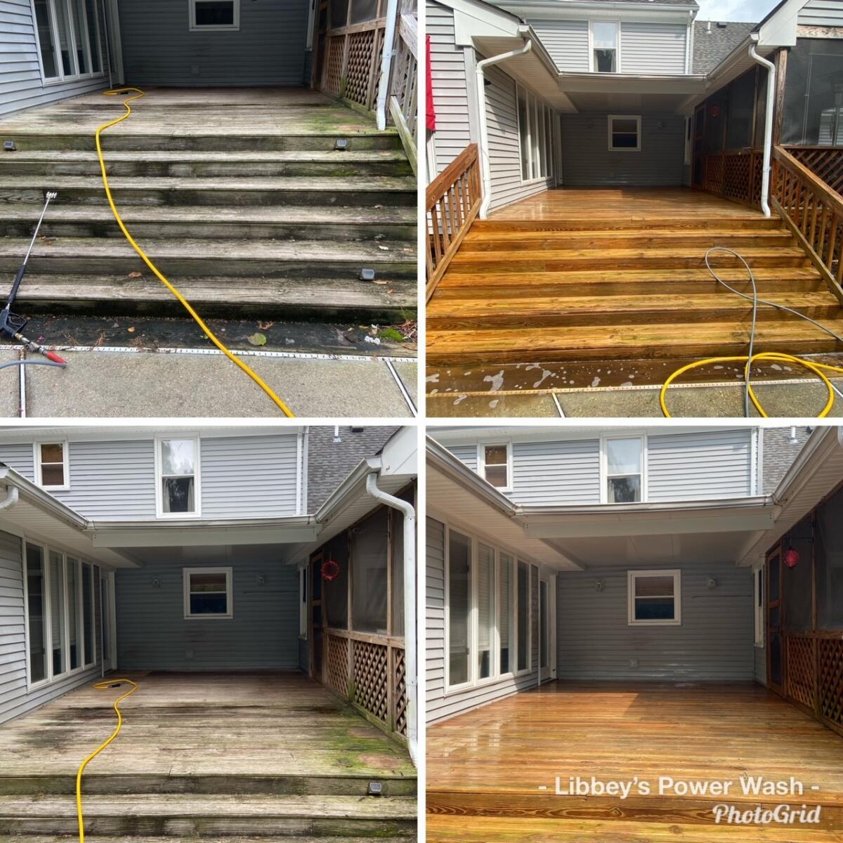 House siding after cleaning