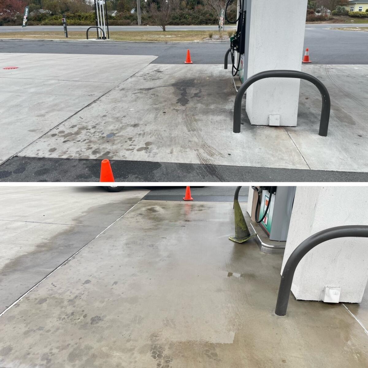 Driveway before cleaning